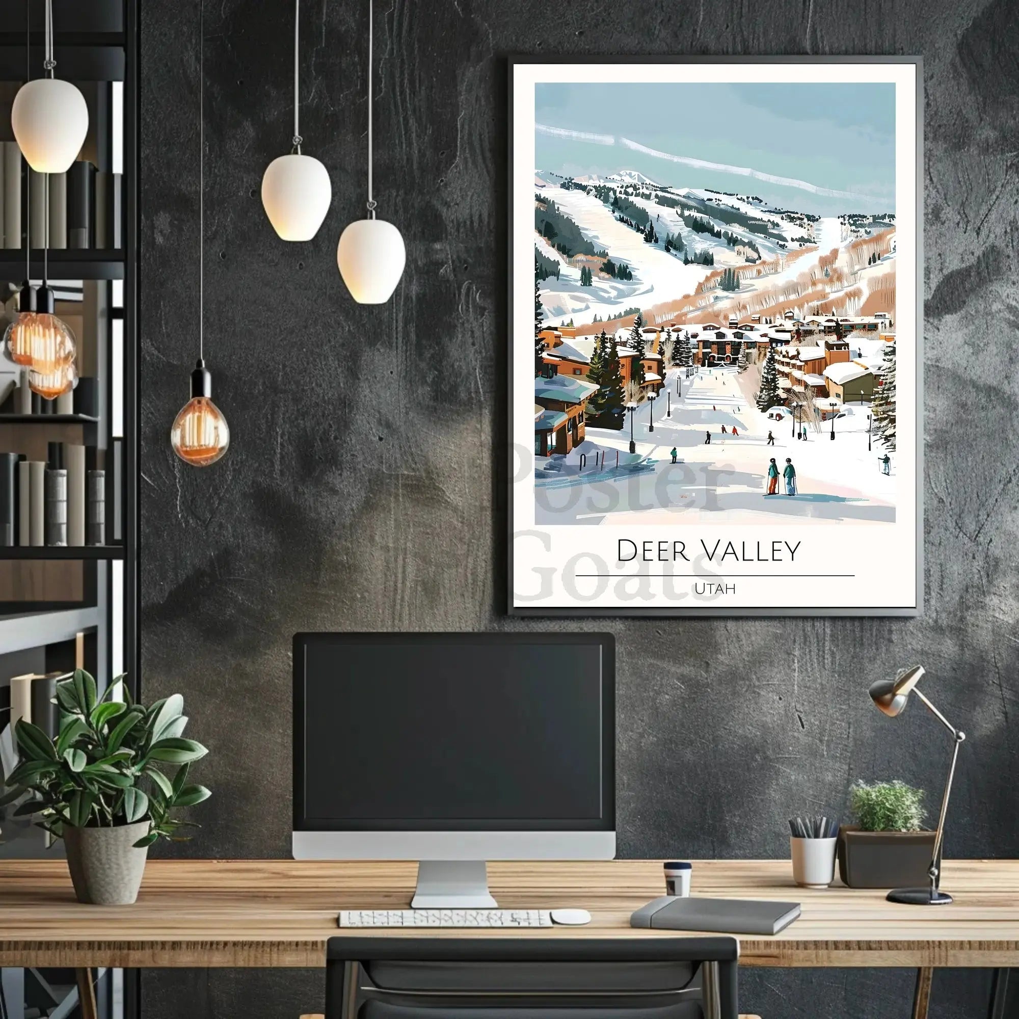 Deer Valley Ski Resort Travel Poster PosterGoat