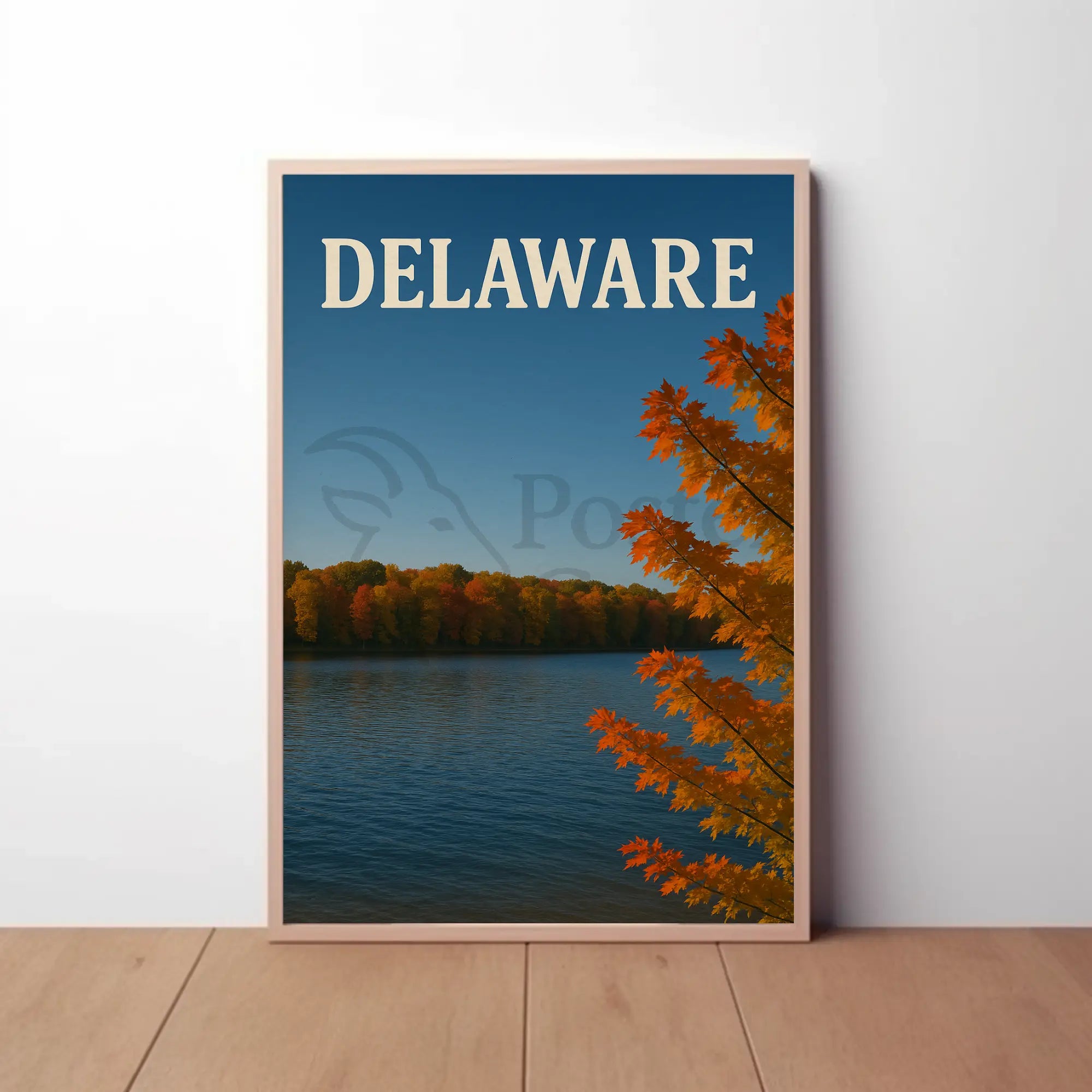Delaware Autumn Splendor in Nature Travel Poster PosterGoat