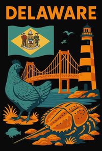 Delaware Coastal Heritage Travel Poster PosterGoat
