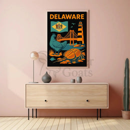 Delaware Coastal Heritage Travel Poster PosterGoat