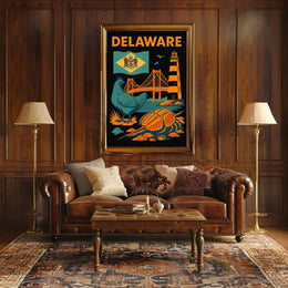 Delaware Coastal Heritage Travel Poster PosterGoat