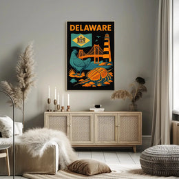 Delaware Coastal Heritage Travel Poster PosterGoat