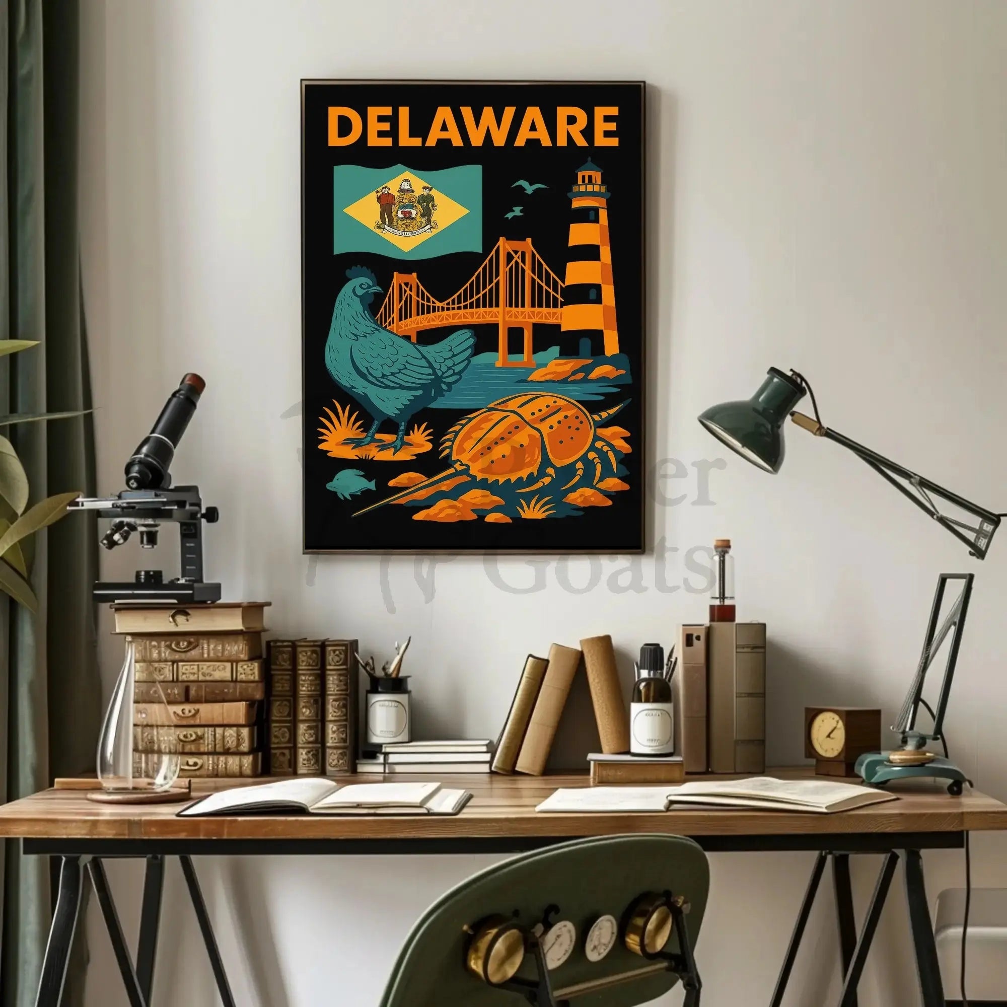 Delaware Coastal Heritage Travel Poster PosterGoat