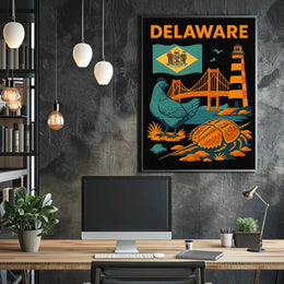Delaware Coastal Heritage Travel Poster PosterGoat