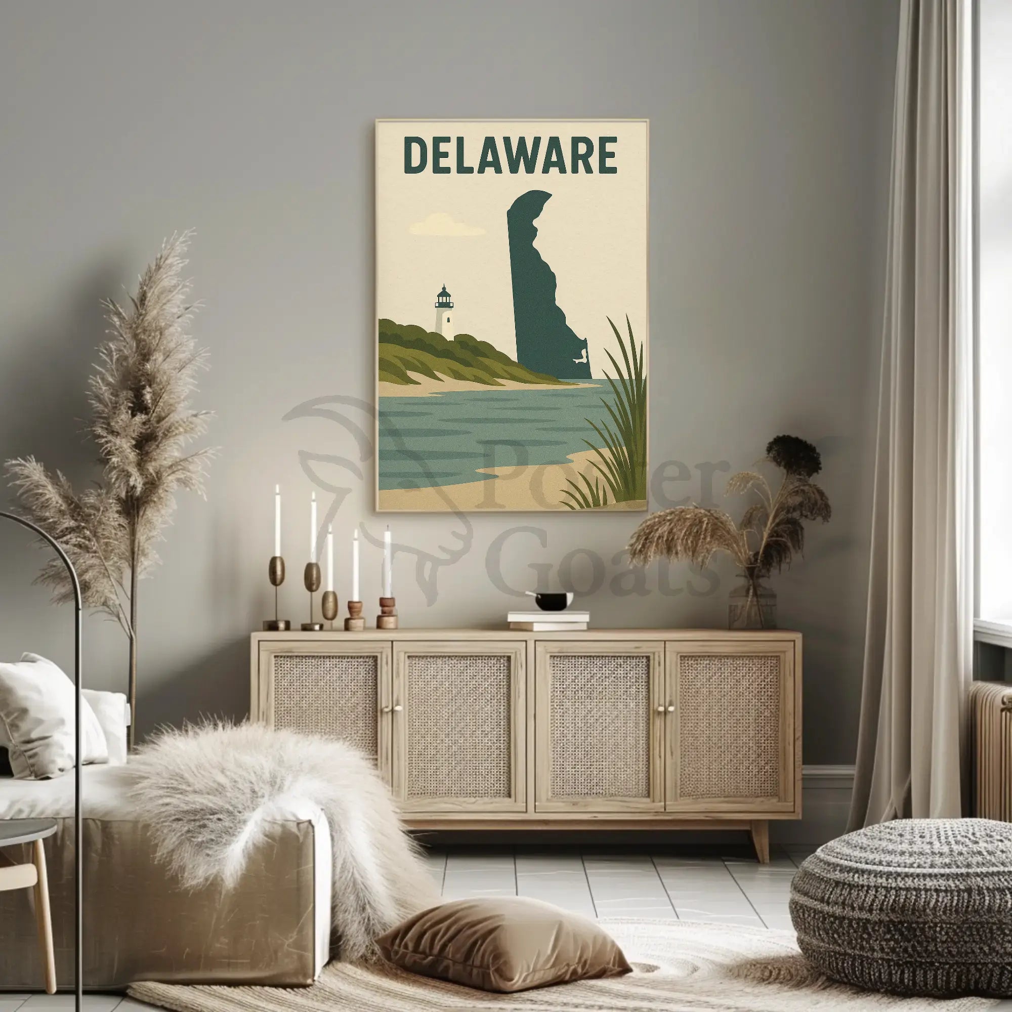 Delaware Coastal Vintage Travel Poster PosterGoat