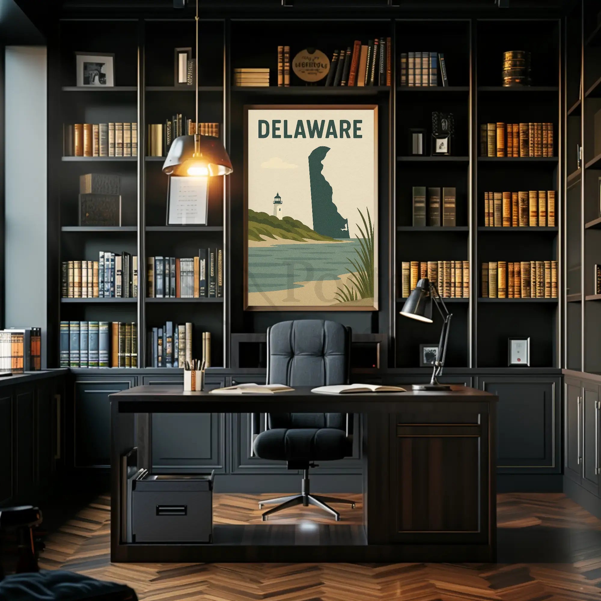 Delaware Coastal Vintage Travel Poster PosterGoat