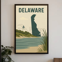 Delaware Coastal Vintage Travel Poster PosterGoat