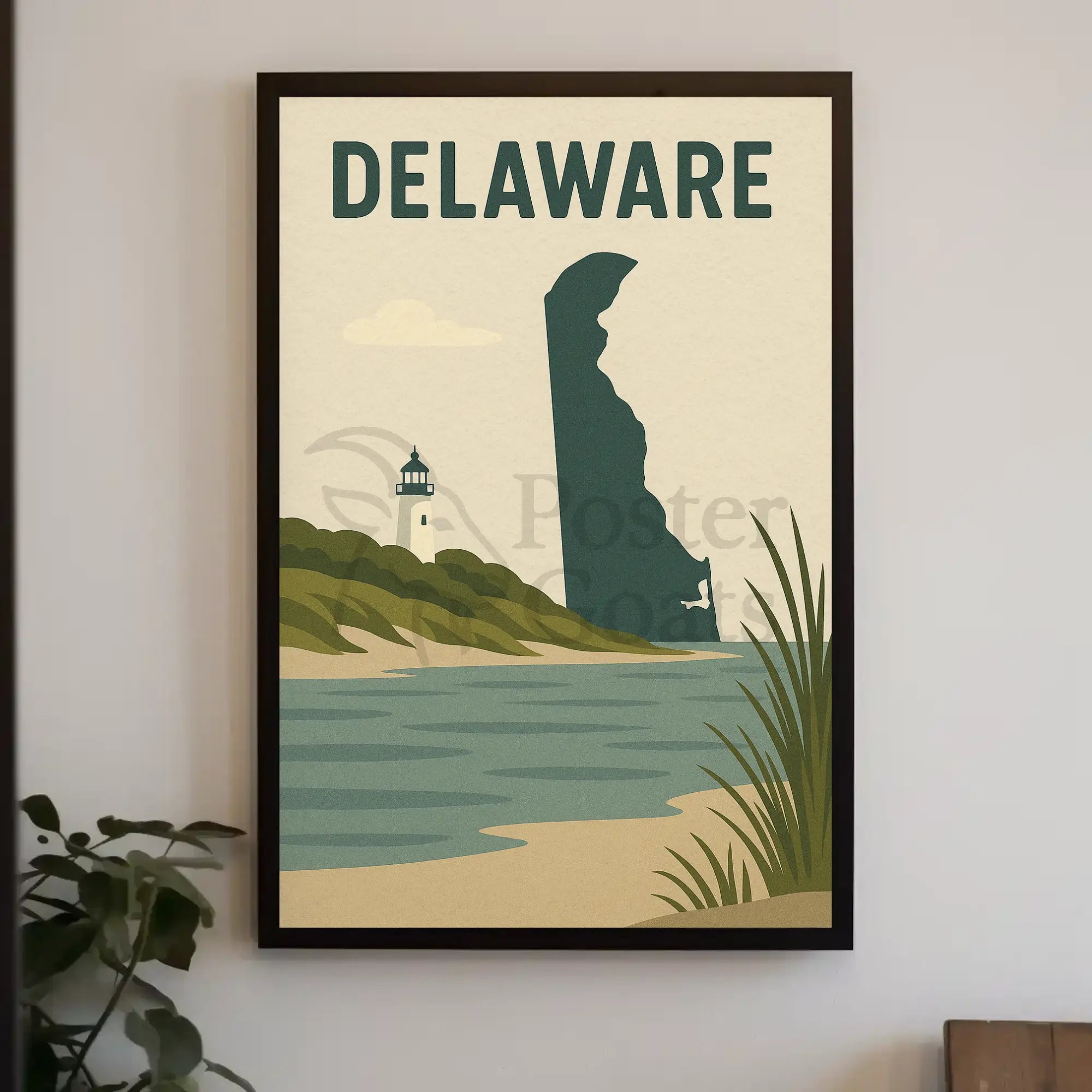 Delaware Coastal Vintage Travel Poster PosterGoat
