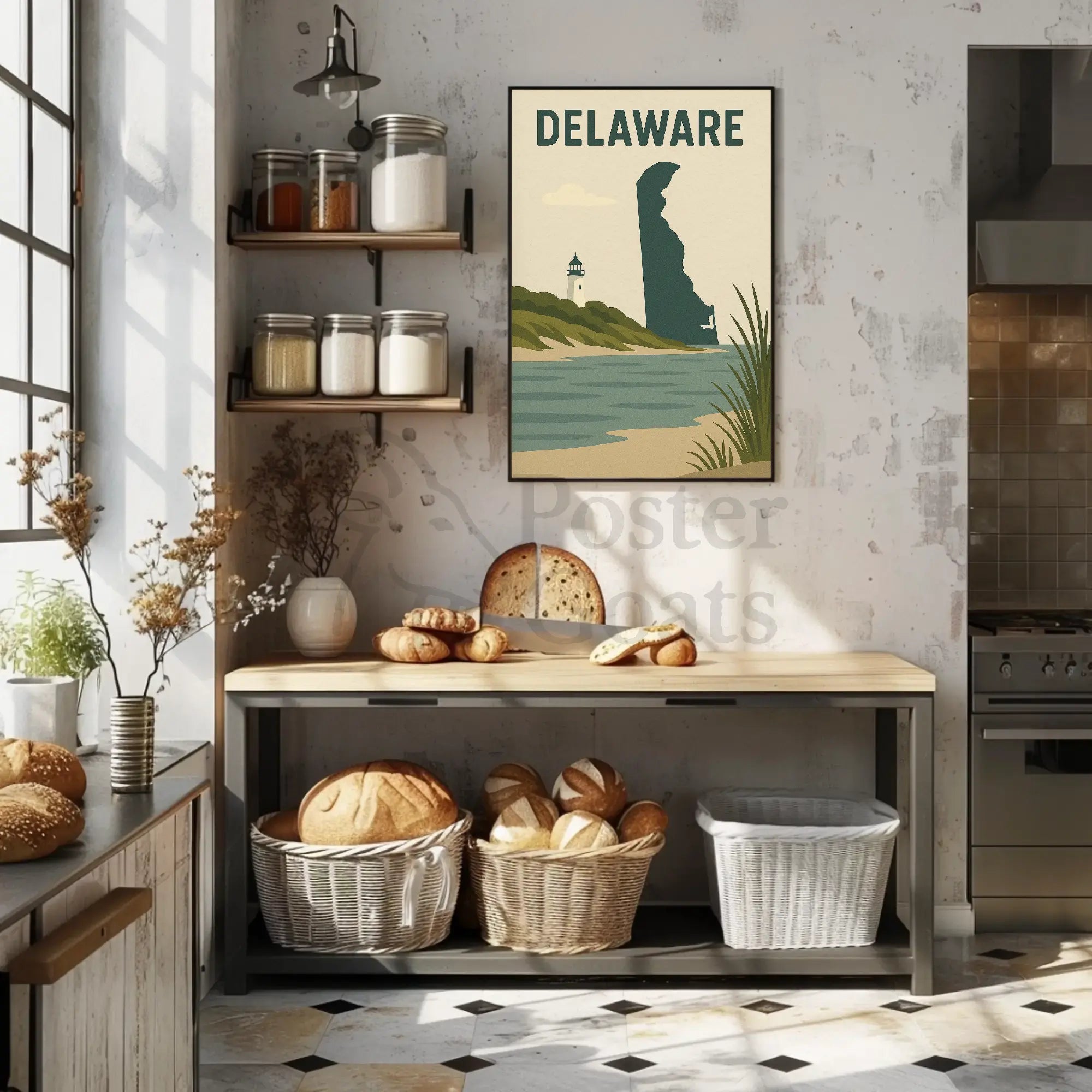Delaware Coastal Vintage Travel Poster PosterGoat