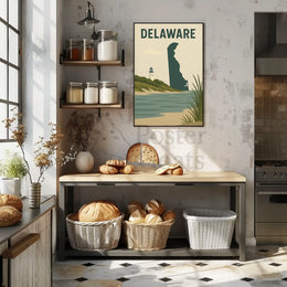 Delaware Coastal Vintage Travel Poster PosterGoat