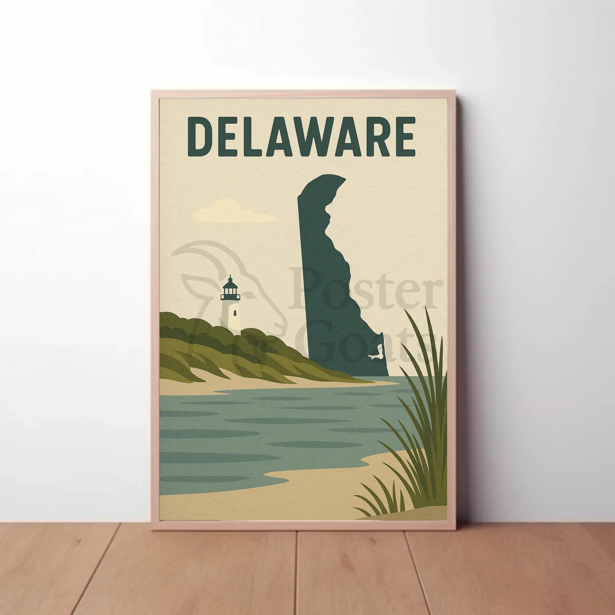 Delaware Coastal Vintage Travel Poster PosterGoat