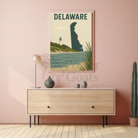 Delaware Coastal Vintage Travel Poster PosterGoat