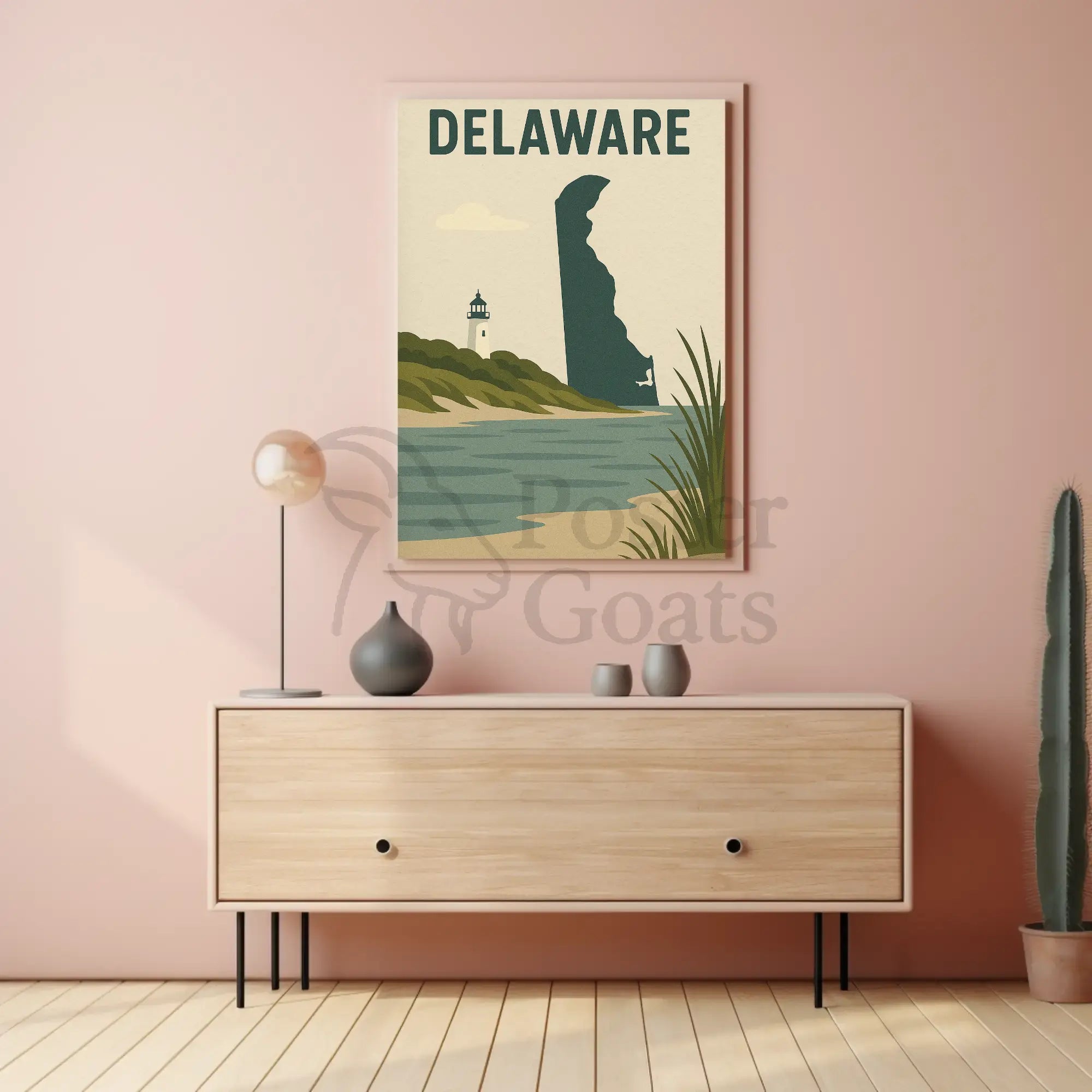 Delaware Coastal Vintage Travel Poster PosterGoat