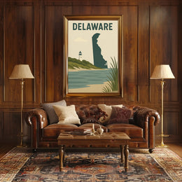 Delaware Coastal Vintage Travel Poster PosterGoat