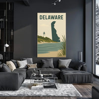 Delaware Coastal Vintage Travel Poster PosterGoat
