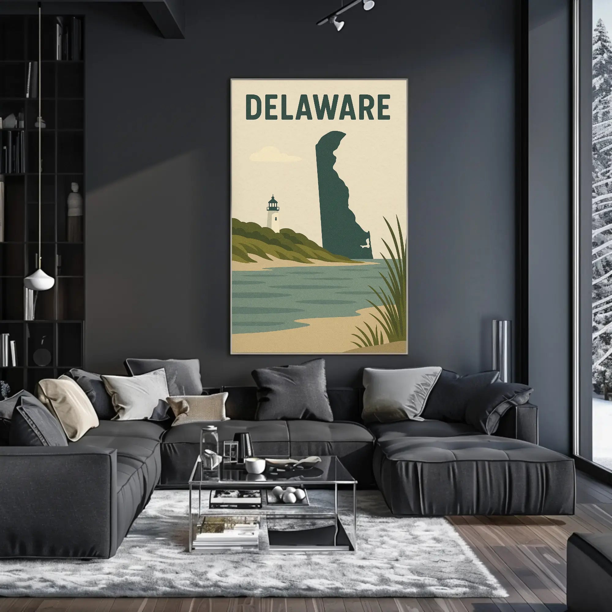 Delaware Coastal Vintage Travel Poster PosterGoat