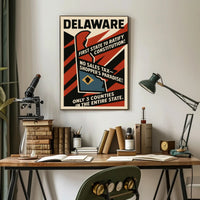 Delaware First State Highlights Wall Art Print PosterGoat