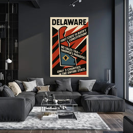 Delaware First State Highlights Wall Art Print PosterGoat