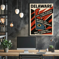 Delaware First State Highlights Wall Art Print PosterGoat