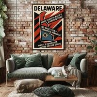 Delaware First State Highlights Wall Art Print PosterGoat