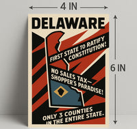 Delaware First State Highlights Wall Art Print PosterGoat