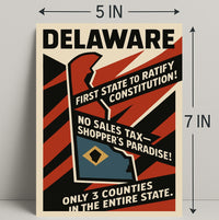 Delaware First State Highlights Wall Art Print PosterGoat