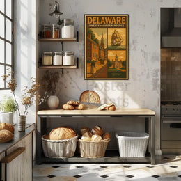 Delaware Liberty and Independence Heritage Poster PosterGoat