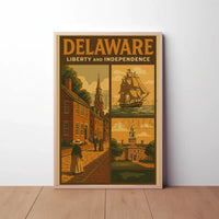 Delaware Liberty and Independence Heritage Poster PosterGoat
