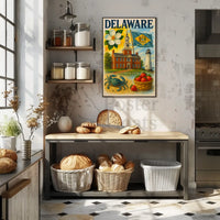 Delaware's Historical Landmarks and Icons Heritage Poster PosterGoat