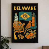 Delaware's Vibrant Heritage Vintage Cultural or Heritage Poster PosterGoat