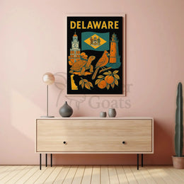 Delaware's Vibrant Heritage Vintage Cultural or Heritage Poster PosterGoat