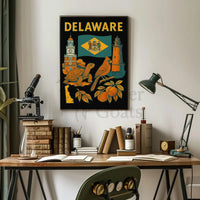 Delaware's Vibrant Heritage Vintage Cultural or Heritage Poster PosterGoat