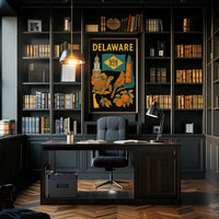 Delaware's Vibrant Heritage Vintage Cultural or Heritage Poster PosterGoat