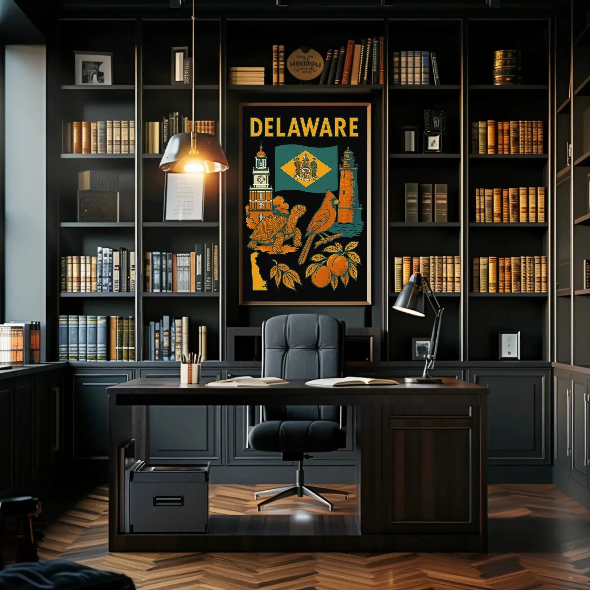 Delaware's Vibrant Heritage Vintage Cultural or Heritage Poster PosterGoat