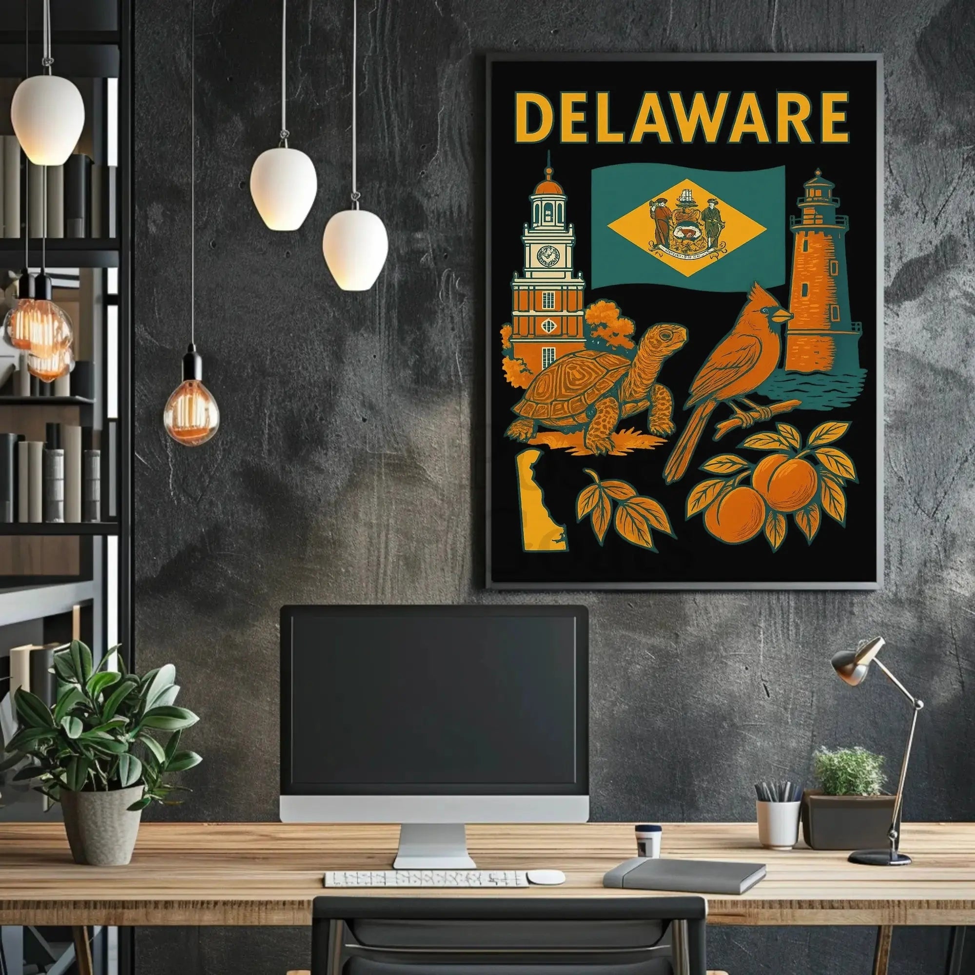 Delaware's Vibrant Heritage Vintage Cultural or Heritage Poster PosterGoat