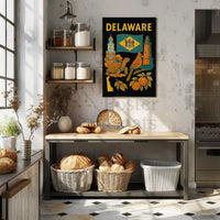 Delaware's Vibrant Heritage Vintage Cultural or Heritage Poster PosterGoat
