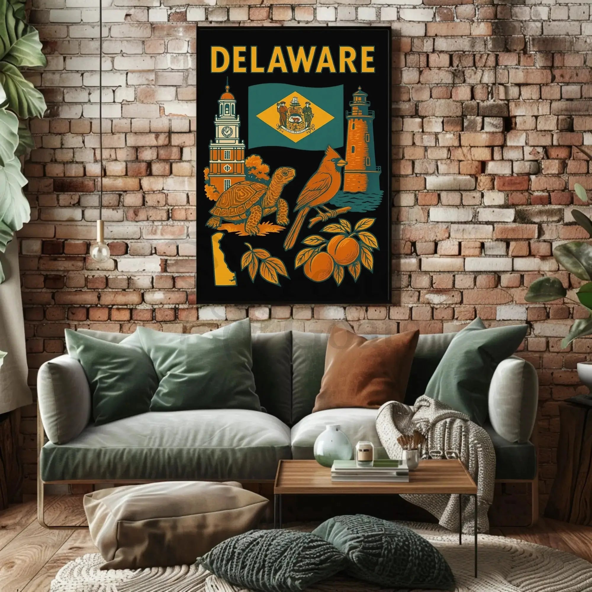 Delaware's Vibrant Heritage Vintage Cultural or Heritage Poster PosterGoat