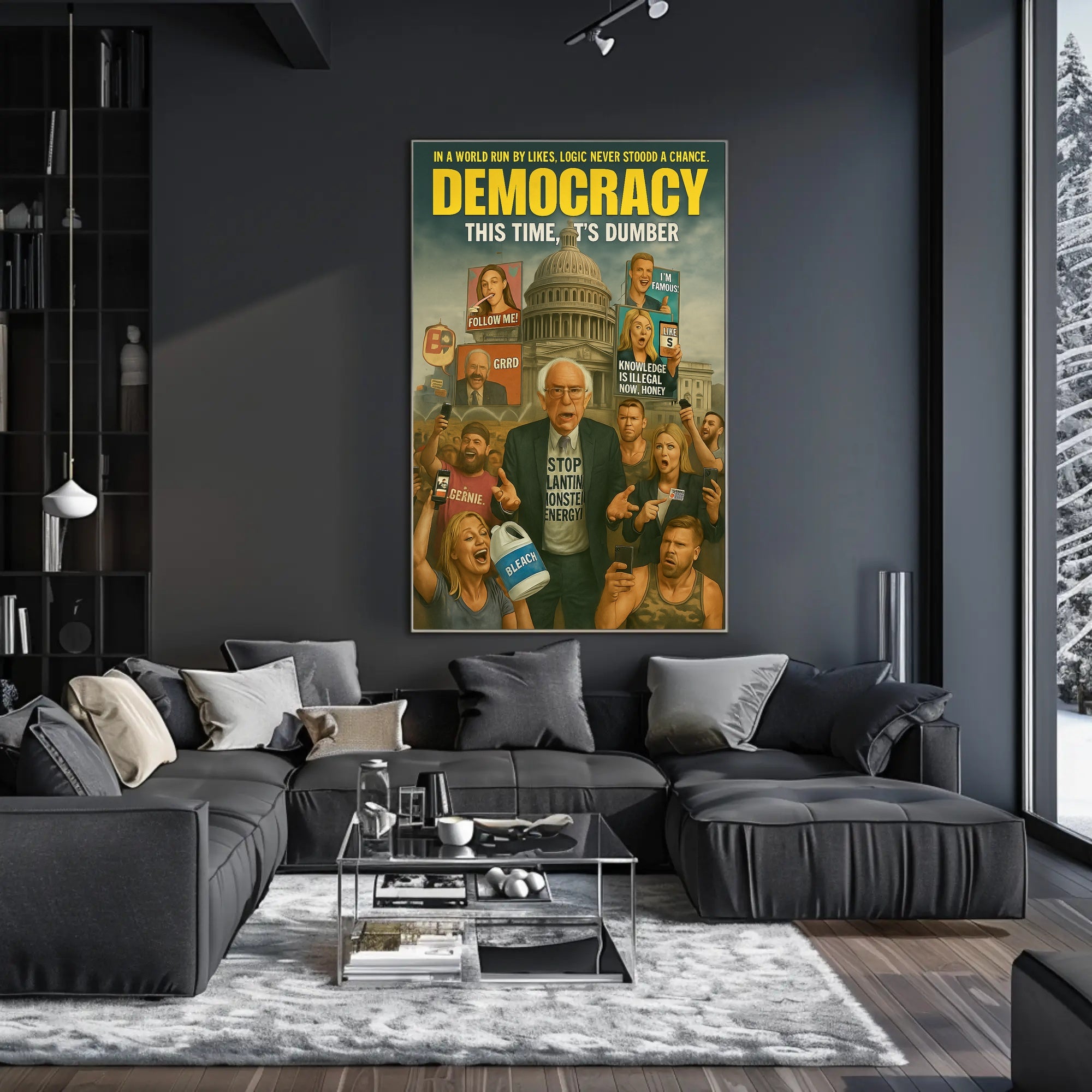 Democracy This Time Its Dumber Poster Art PosterGoat