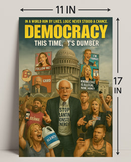 Democracy This Time Its Dumber Poster Art PosterGoat