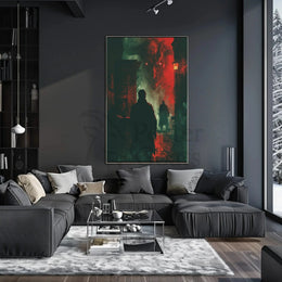 Demon in the Shadows Dark Urban Artistic Poster PosterGoat