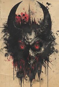 Demonic Gothic Horror Art Poster: Abstract Artistic or Pop Culture Poster PosterGoat