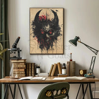 Demonic Gothic Horror Art Poster: Abstract Artistic or Pop Culture Poster PosterGoat
