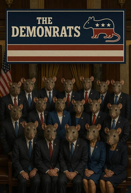 Demonrats Satirical Political Critique Art Poster PosterGoat