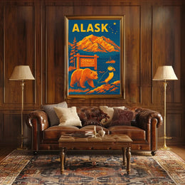 Denali Adventure Vintage National Park Poster PosterGoat