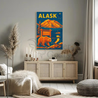 Denali Adventure Vintage National Park Poster PosterGoat