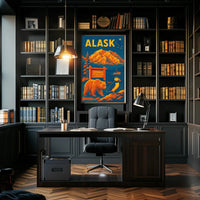 Denali Adventure Vintage National Park Poster PosterGoat
