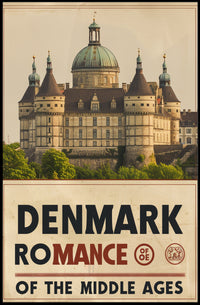 Denmark's Romantic Historic Castle Travel Poster PosterGoat