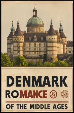 Denmark's Romantic Historic Castle Travel Poster PosterGoat