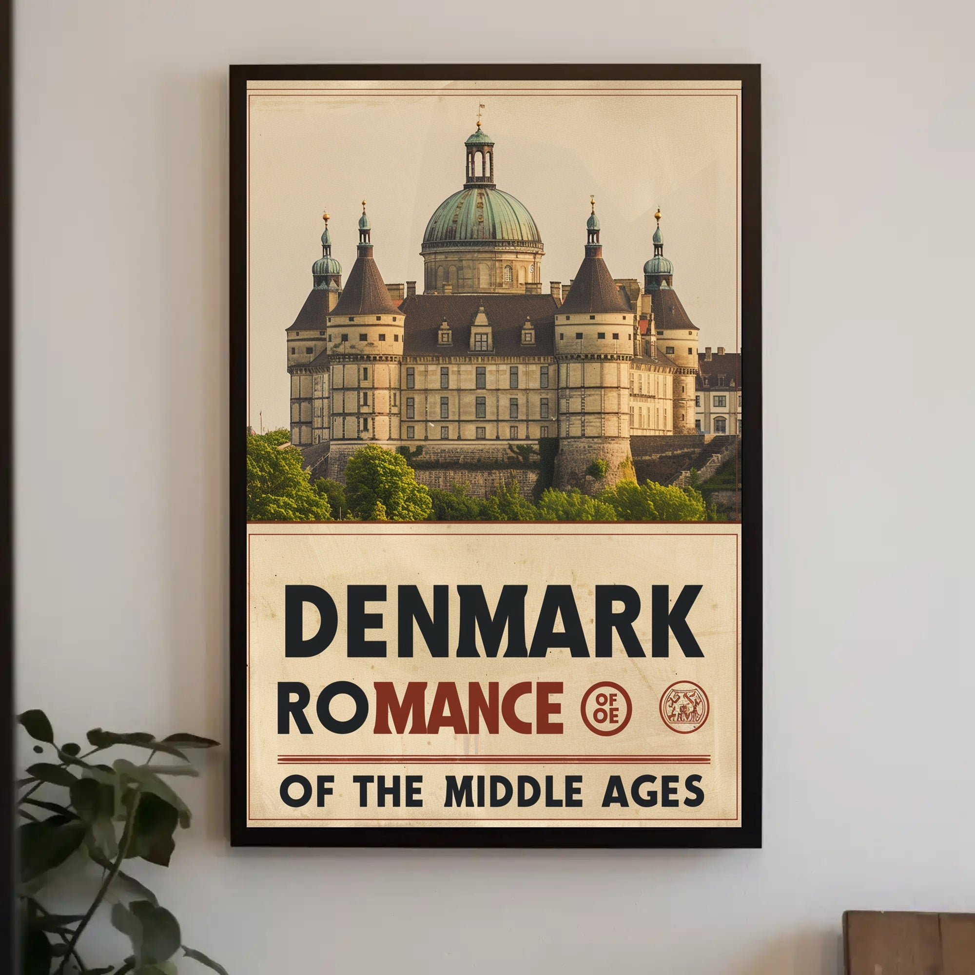 Denmark's Romantic Historic Castle Travel Poster PosterGoat