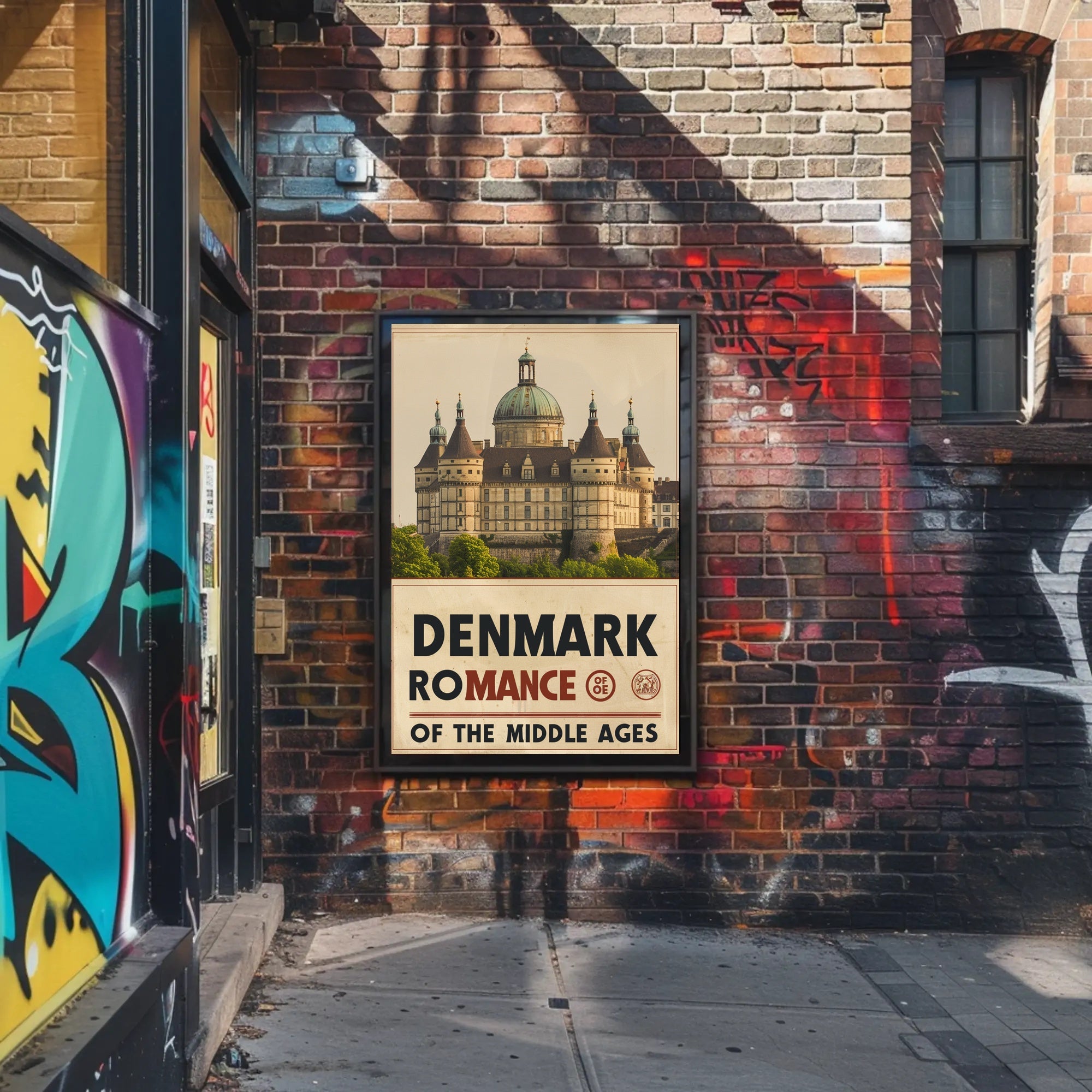 Denmark's Romantic Historic Castle Travel Poster PosterGoat